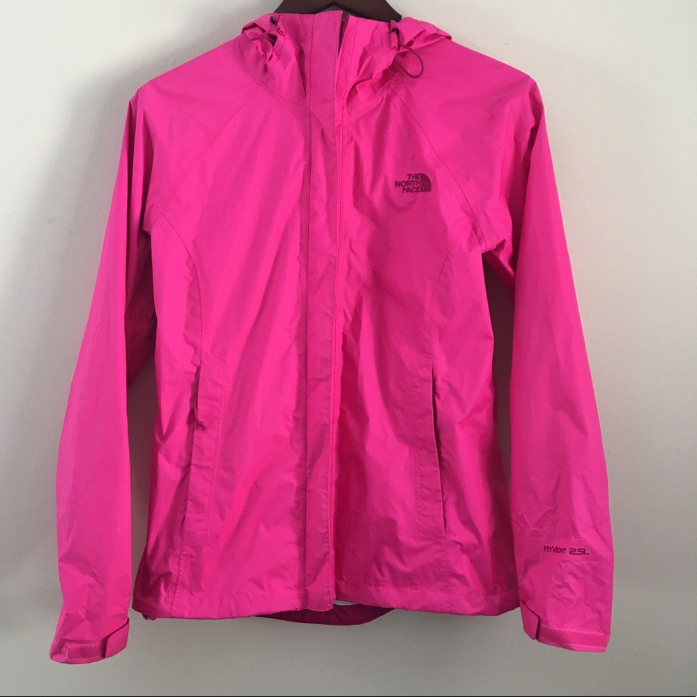 The North Face Hyvent 2.5 L Hot Pink Windbreaker Rain Jacket | Small
